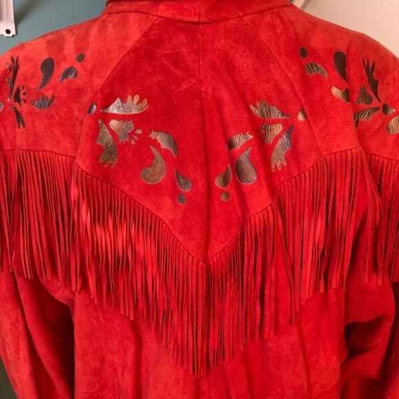 Vintage Char Sher suede fringed lined jacket - Picture 9 of 9